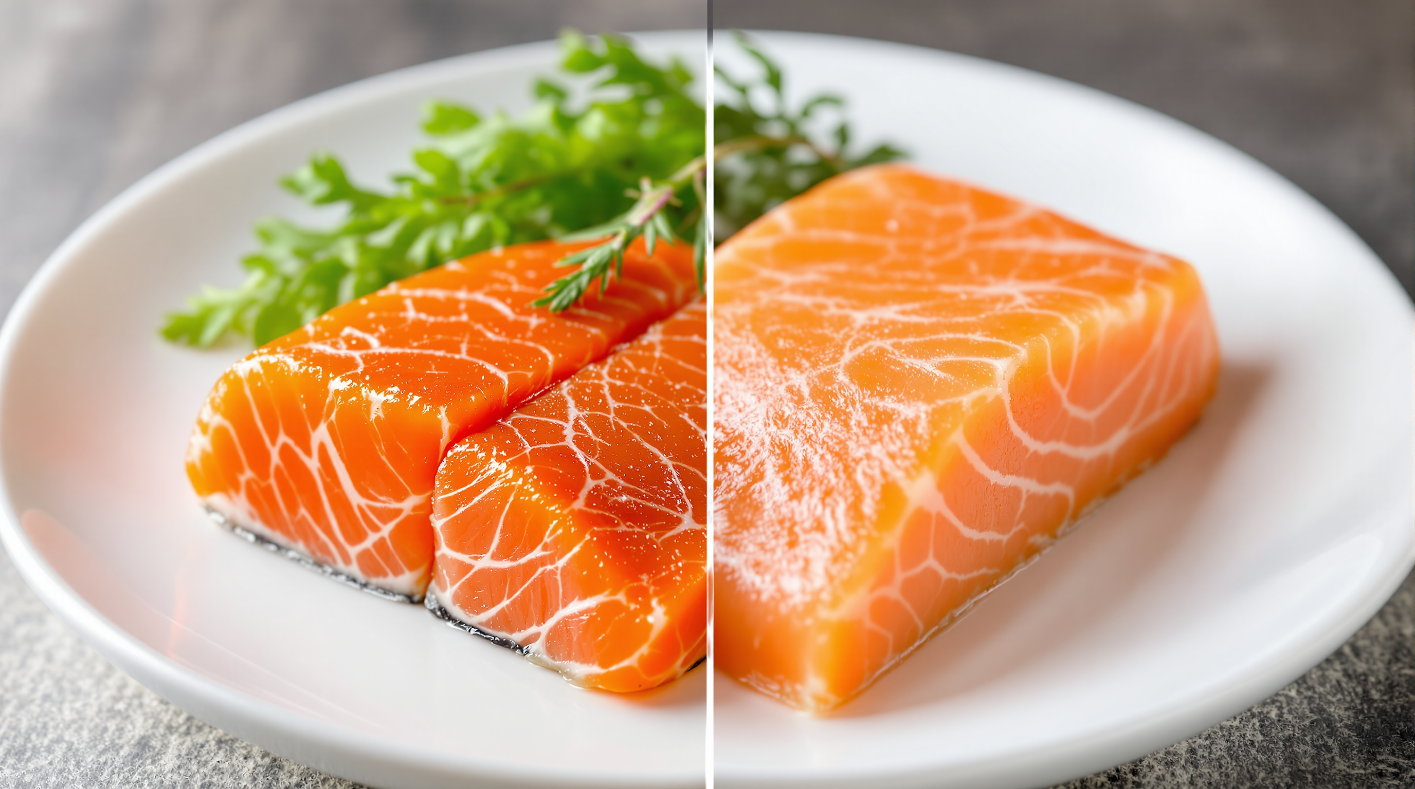 Wild salmon versus farmed salmon comparison
